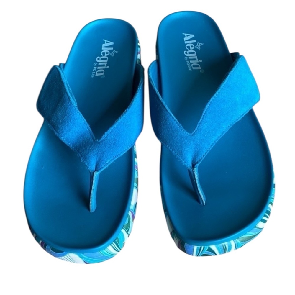 Alegria, Astara, I got you babe, teal flip flops38 US 8 - Picture 3 of 7